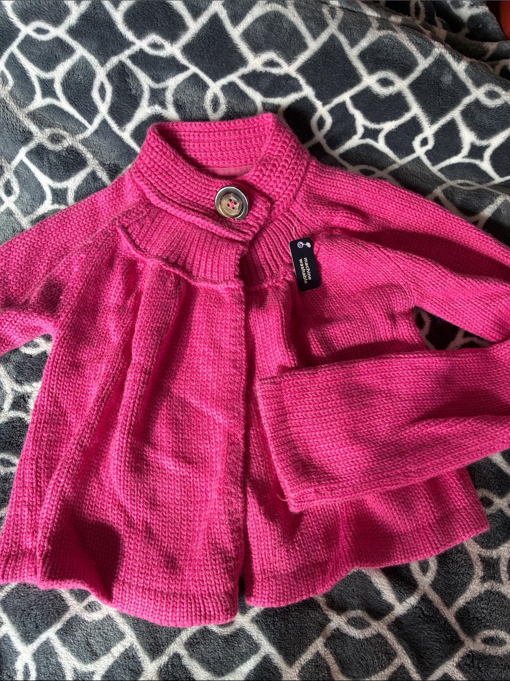 Vintage Gap Kids Angora-blend Pink Knit Cardigan with Button Collar NWT